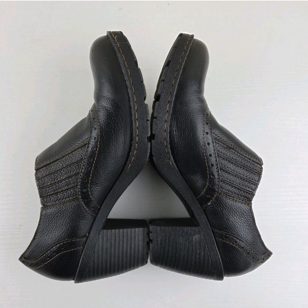 B.O.C.‎ Sorla Block Heel Black Pebble Leather Slip On Stretch Ankle Booties 8 - Picture 6 of 10